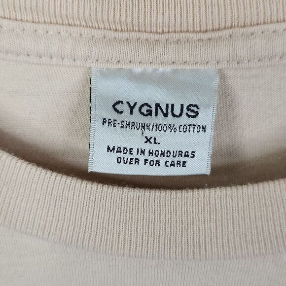 Cygnus 90s Y2K Sarcastic Humor Frontside Short Sleeve Raised Graphic Tee XL - Picture 4 of 6